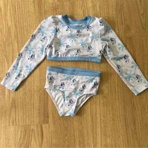 Girls Bluey 2 piece High Waisted Swim Set